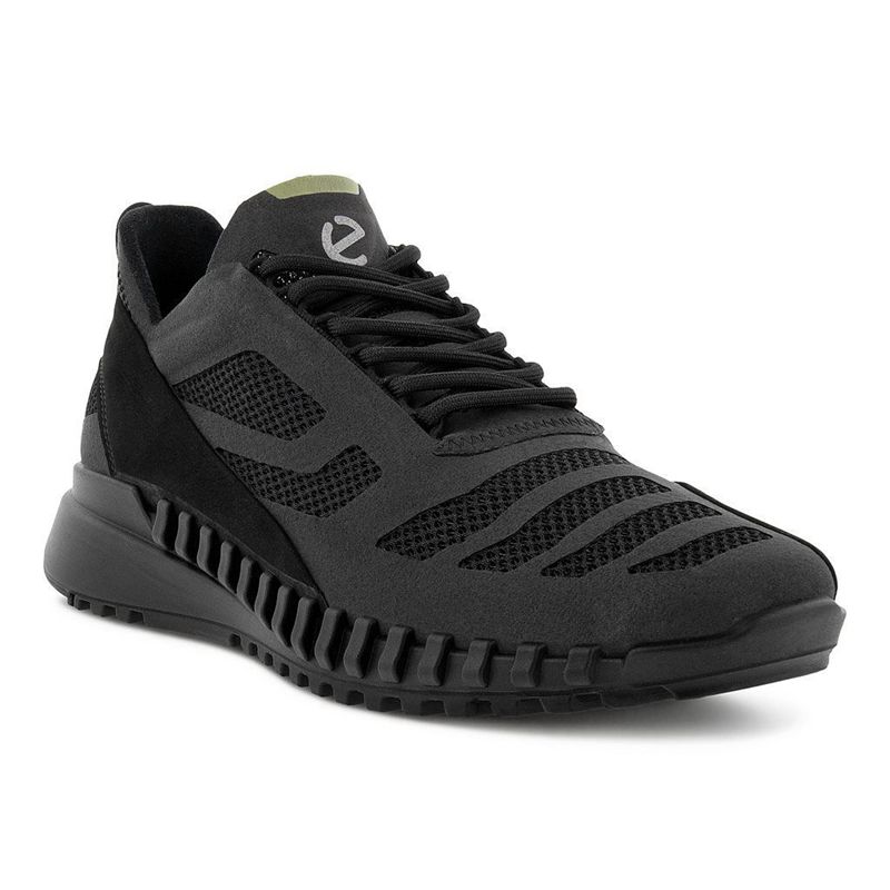 Men Casual Ecco Zipflex M - Sneakers Black - India TZBIOJ905
